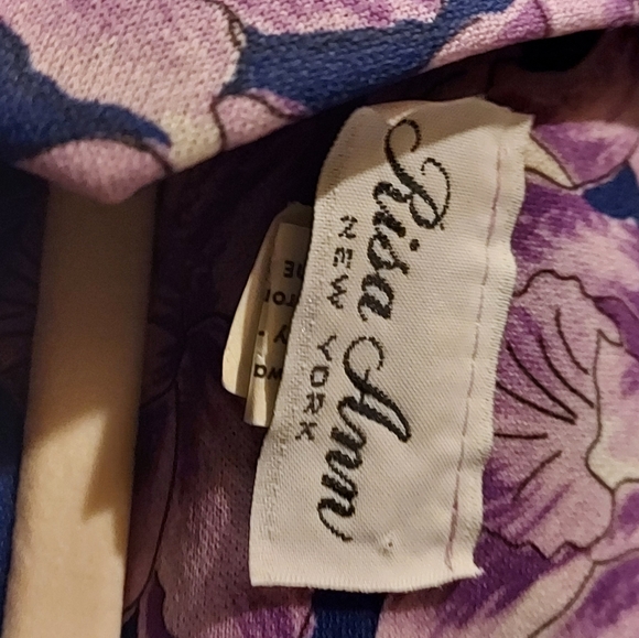 Kitschy 1960's striped floral housedress ~ mumuu ~ loungewear w/ b… - Picture 16 of 16